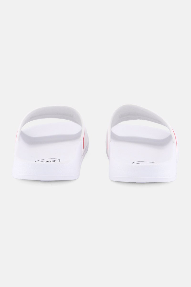 Hummel Kids Boy Slip On Retro Pool Slides, White - Image 3