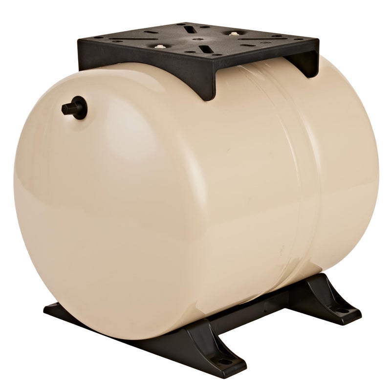 Red Lion RL6AH 6Gallon Horizontal PreCharged Pressure Tank with Pump Mounting Bracket and Thermoplastic Stand for Well Pumps 34Inch MNPT System Connection Almond 604629