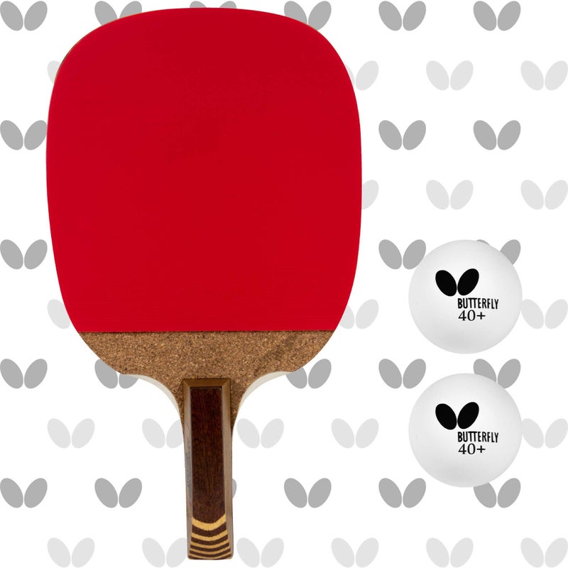 Butterfly Nitchugo Japanese Penhold Table Tennis Racket | Nakama Series | Maximum Control for The Beginning Penhold Player | Recommended for Beginning Level Players (NITI) - Image 1
