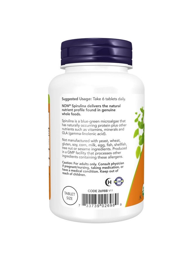 now Foods Organic Spirulina Tablets 200 - Image 4