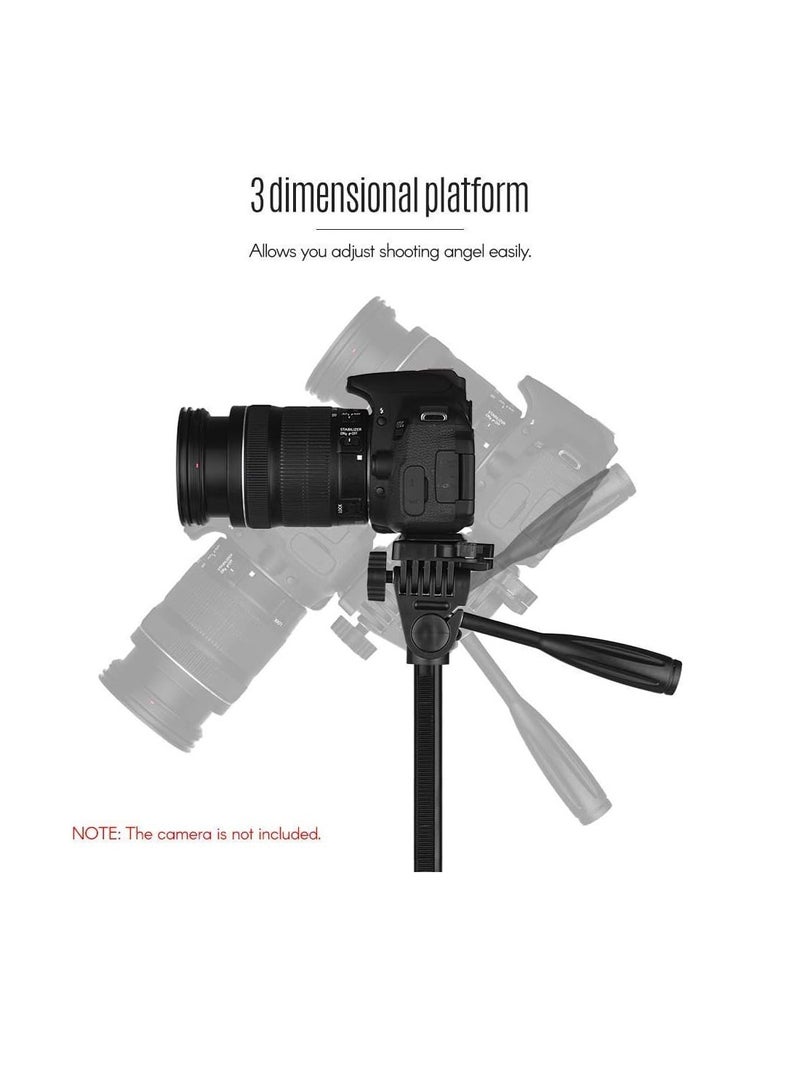 PADOM Padom 3366 Aluminum Tripod (55-Inch), Universal Lightweight Tripod with Mobile Phone Holder Mount & Carry Bag for All Smart Phones, Gopro, Cameras  - Image 4