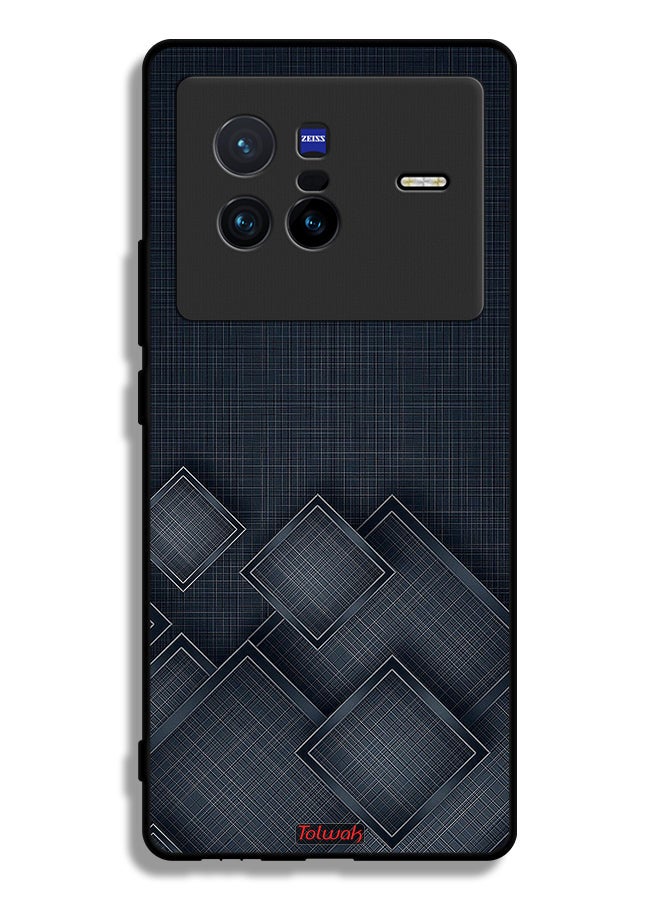 Tolwak Vivo X80 Protective Case Cover Squares Pattern On Cloth - Image 2