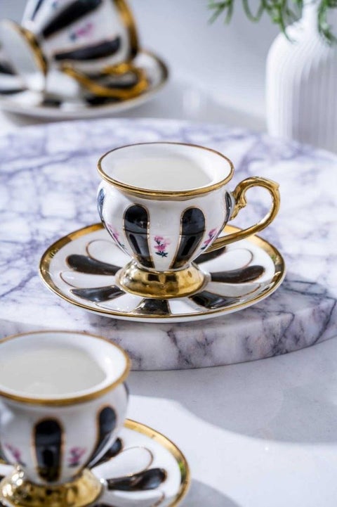 Scarlet Black 6-Piece Coffee Cup Set KAI-06834
