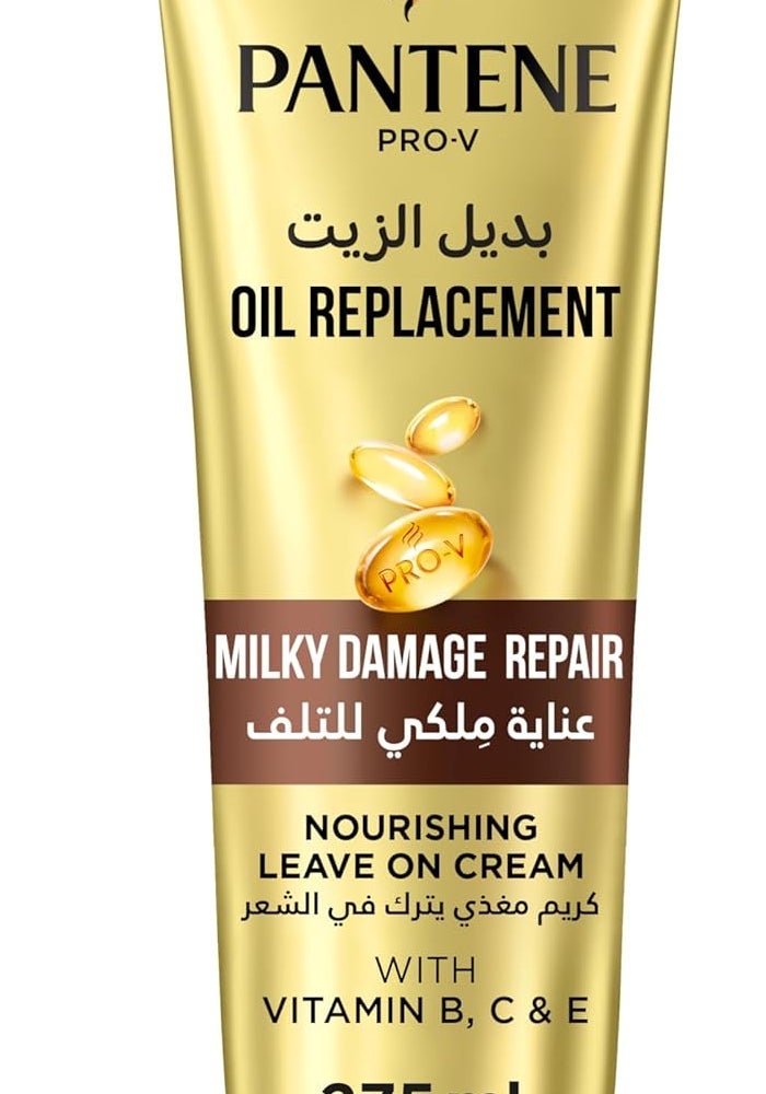 Pantene Pro V Milky Damage Repair Oil Replacement for Damaged Hair, Leave In Conditioner, 275ml - Image 1