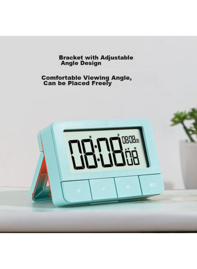 Deli Multifunctional Alarm Clock Timer, Student Defense Exam, Kitchen Cooking Time Management, Green, 8841 - Image 3