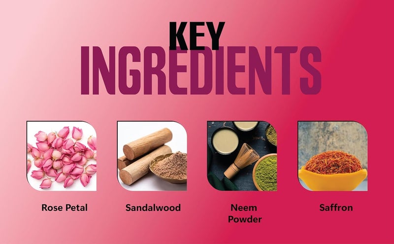 Prinzass The Handmade Cosmetics Prinzass 100 Natural Rose Face Pack Powder Multani Mitti Face Pack with Multani Mitti and Bulgarian Rose for Oil Control Acne Suits All Skin Types Hydrating Glowing 100 G  - Image 3