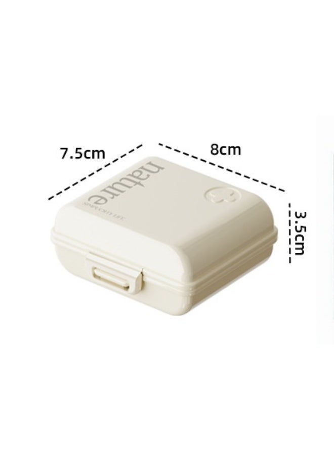Portable 7 Compartment Pill Box, Waterproof Sealed ABS Medicine Organizer, Large Capacity Weekly Pill Case, Pocket Travel Storage Box for Vitamins Supplements Medication Jewelry - Image 4