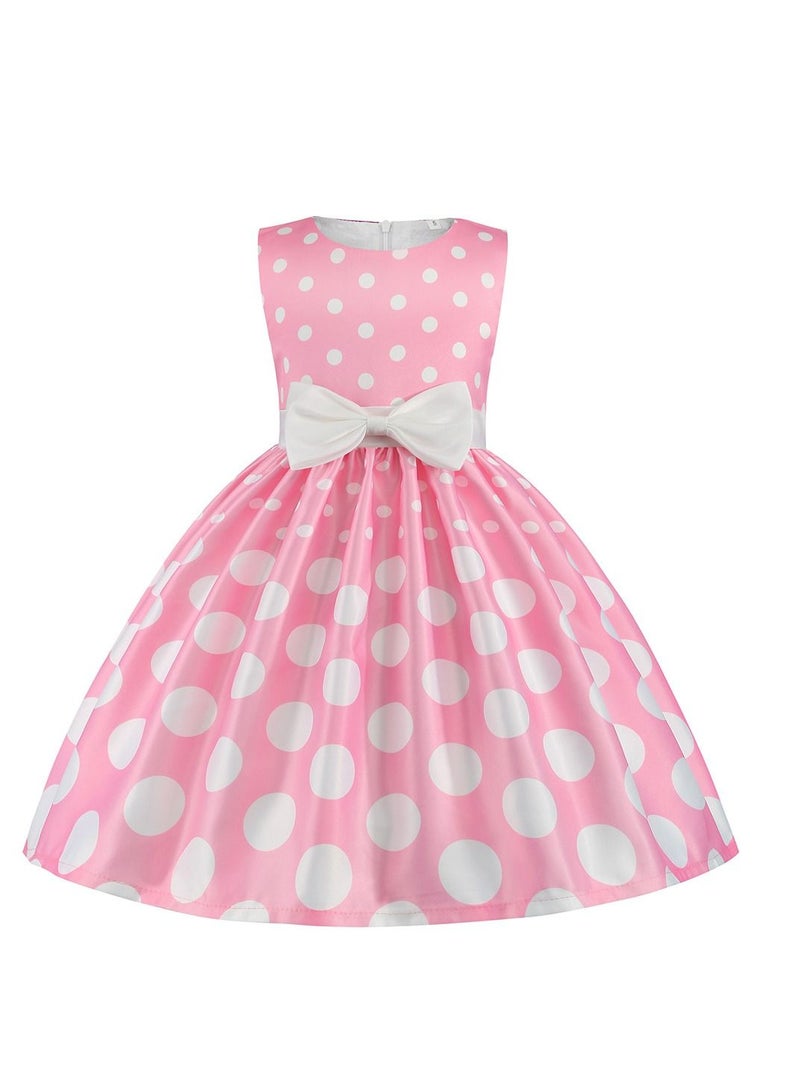 Loquat Girls Fashion Cute Princess Dress Pink - Image 1