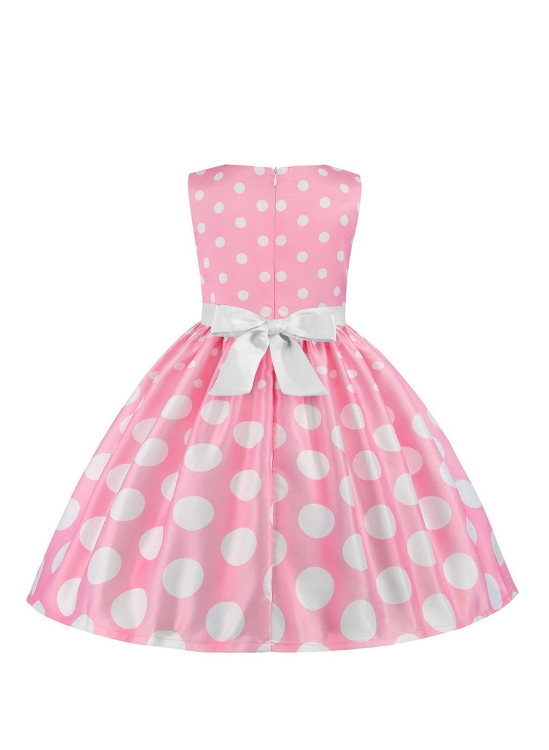 Loquat Girls Fashion Cute Princess Dress Pink - Image 2