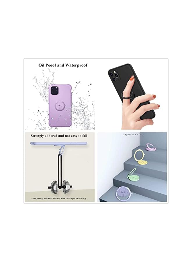 S-TOP 360 Rotation Metal Ultra-Thin Cute Cat Cell Phone Ring Buckle Stand Holder Finger Grip 2pcs - Image 4
