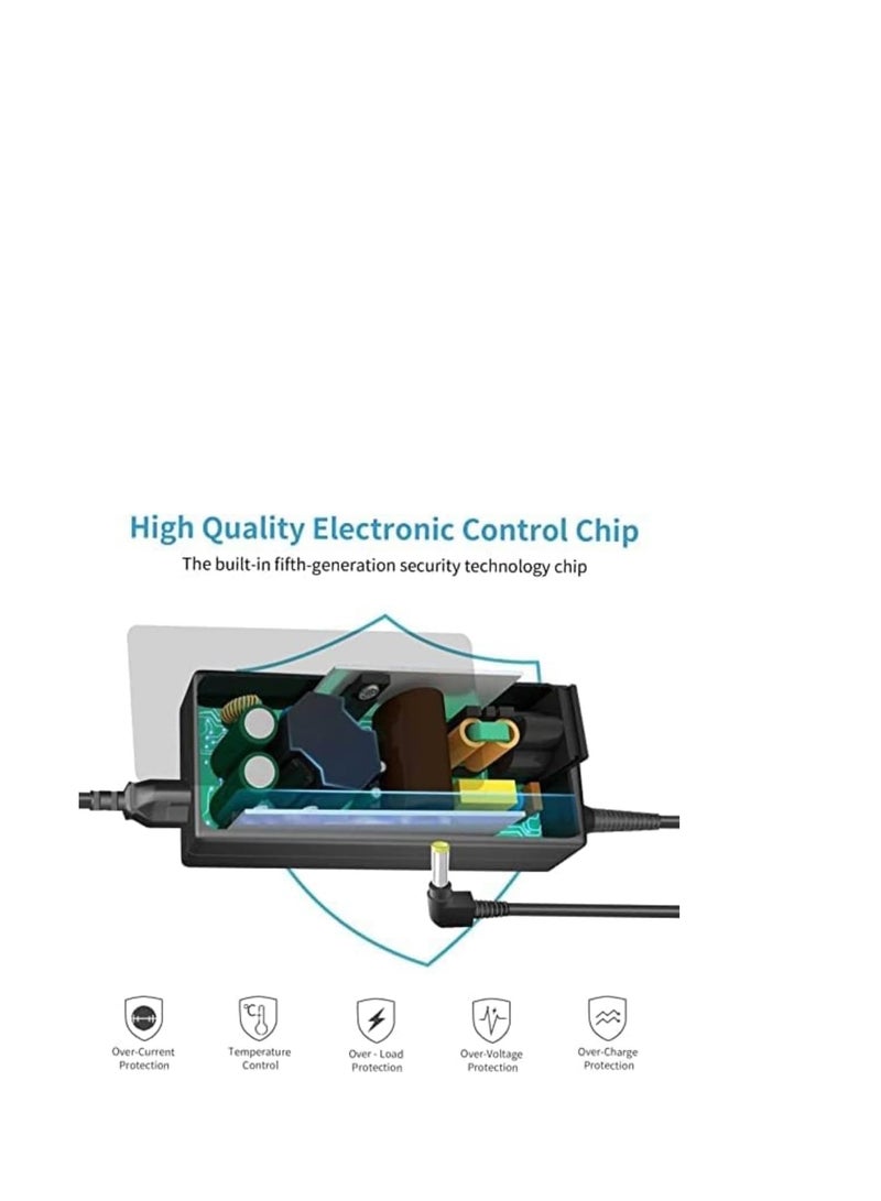 Terabyte 19V 3.42A Ac Adapter for Asus X401 X501 X550 X551 X552 X555 X751 K50 K52 K53 K55 Notebook Power Supply Cord, Laptop Charger for ASUS VS247HR V249Q VG278Q [5.5 x 2.5mm] - Image 3