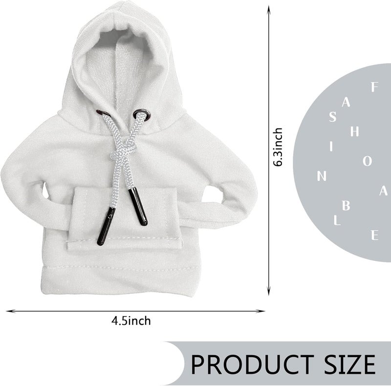 vvag Gear Shift Hoodie, Hoodie Car Gear Shift Cover, Car Shift Knob Hoodie, Automotive Interior Accessories, Universal Fit Knob Cover Gift (White) - Image 2