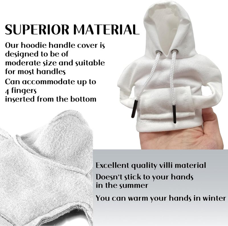 vvag Gear Shift Hoodie, Hoodie Car Gear Shift Cover, Car Shift Knob Hoodie, Automotive Interior Accessories, Universal Fit Knob Cover Gift (White) - Image 4