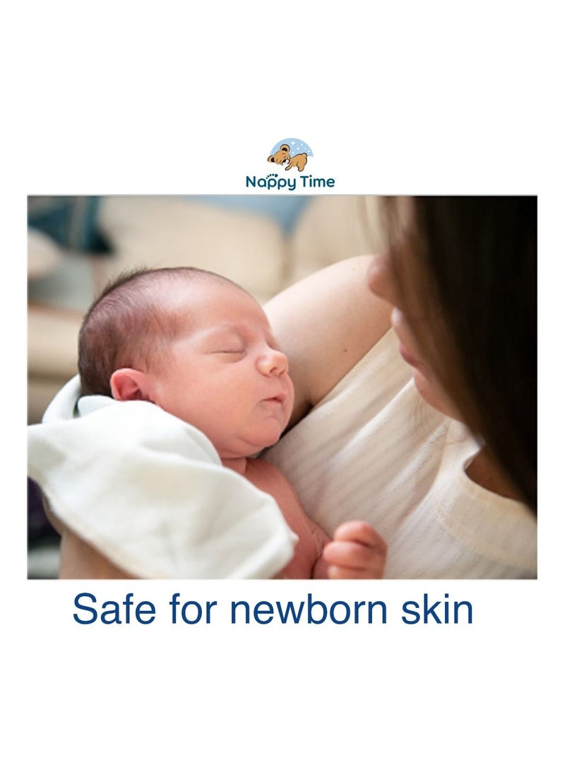 Nappy time - Nappy Time Baby Wipes 99.9% pure water with Chamomile extract; fragrance, alcohol, and paraben free baby wipes, safe for newborn skin, 60 Wipes - Image 1
