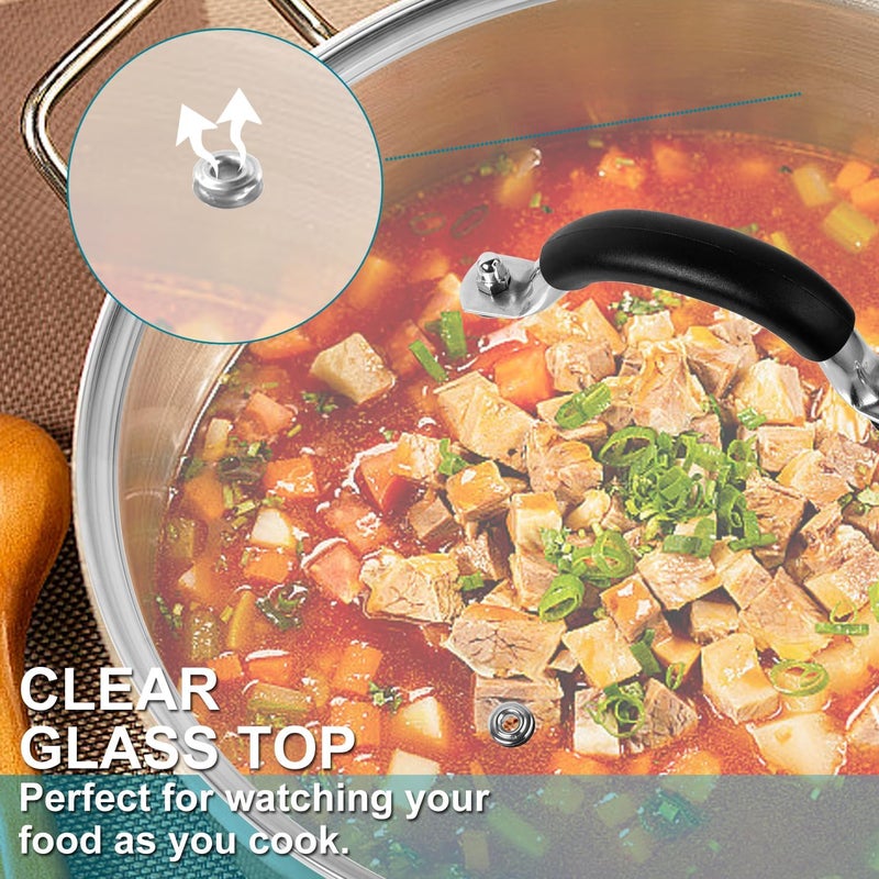 Allwin 12 Inch Pan Lid - Glass Lid with Stainless Steel Handle for Frying Pan and Pots (12" Lid) - Image 5