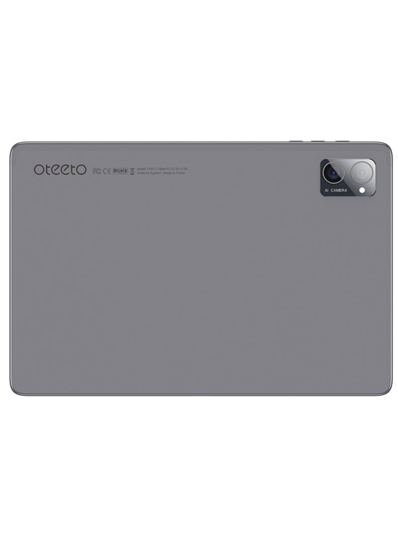 Oteeto - Oteeto TAB 11 Pro Tablet/10.1 Inch IPS LCD/8GB RAM + 512 GB ROM/5G Network/6000 mAh/8MP Front + 13MP Rear Camera/Octa Core 1.8GHz/Android 13/Includes Keyboard,Touch Pen,Mouse (Gray) - Image 1