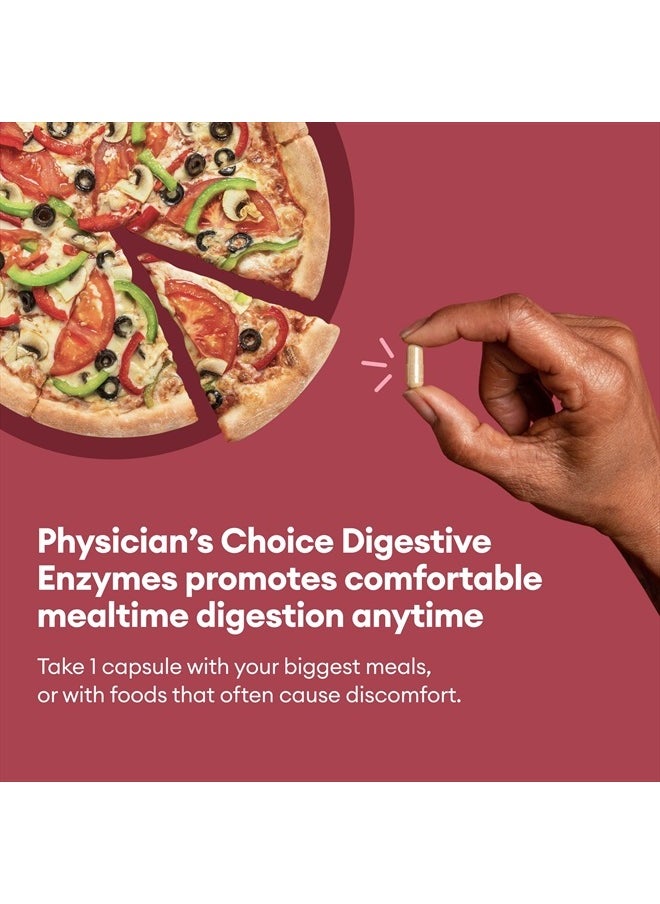 Physician's CHOICE Multi Digestive Enzymes - Organic Prebiotics for Digestive Health And Gut Health Discomfort Relief & Bloating - 180 CT  - Image 5