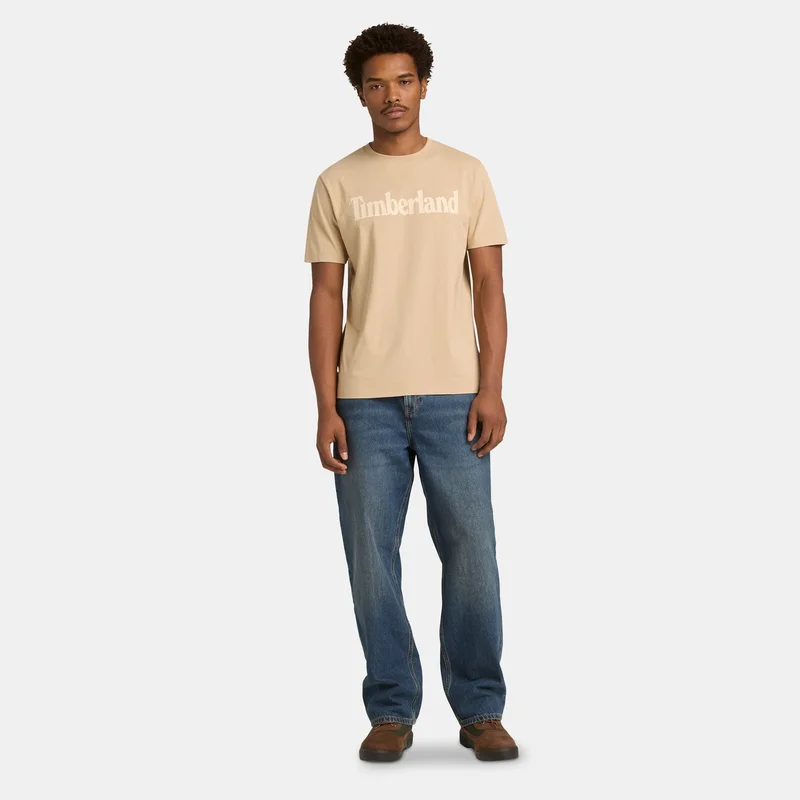 Timberland Beige Men's Northwood Logo T-Shirt for Men | Best Price UAE