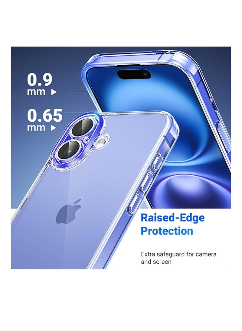 غطاء حماية ضد الصدمات لـ آيفون 16 - شفاف للغاية وقوي مع قصات دقيقة - حماية من الخدوش والغبار والبقع - غطاء خلفي سيلكون شفاف لآيفون 16 - Image 3