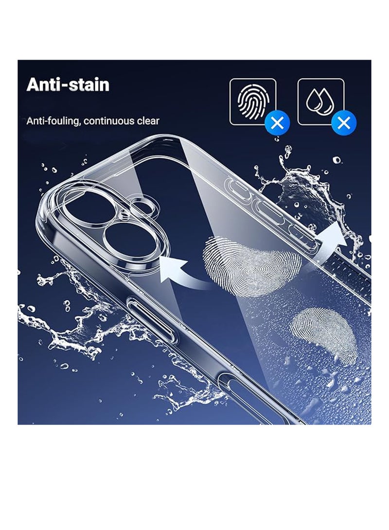 غطاء حماية ضد الصدمات لـ آيفون 16 - شفاف للغاية وقوي مع قصات دقيقة - حماية من الخدوش والغبار والبقع - غطاء خلفي سيلكون شفاف لآيفون 16 - Image 4