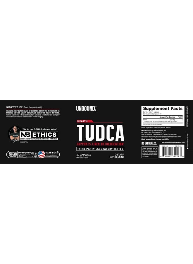 NutraBio Unbound من NutraBio - مكمل Tudca، 60 كبسولة - قد يساعد في دعم صحة الكبد، وإزالة السموم، والرفاهية العامة - Image 4