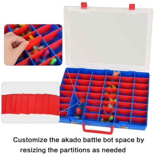 ALCYON Case Compatible with Akedo Ultimate Arcade Warriors Starter Collector Bundle Pack, Toys Storage Holder Container for Mini Battling Action Figures Playset & for Battle Arena Controller-Box Only(Blue) - Image 4