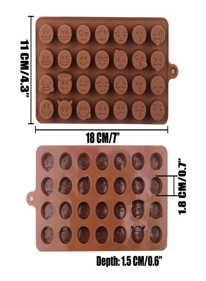 abrazo 28-Cavity Emoji Emotion Cake Mold Smiley Chocolate Candy Baking Mould - Image 5
