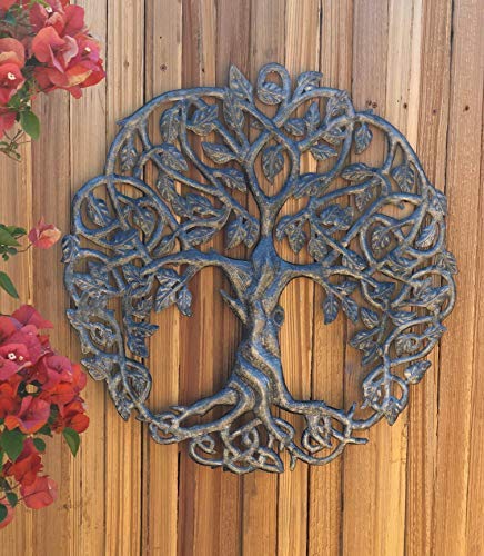 It's Cactus Tree of Life Metal Wall Art, Contemporary Iron Artwork Decor, Celtic Family Trees, 23 In. x 23 In. Round Modern Plaque, Handmade in Haiti,Fair Trade Certified, Signed By Wilson Etienne - Image 5