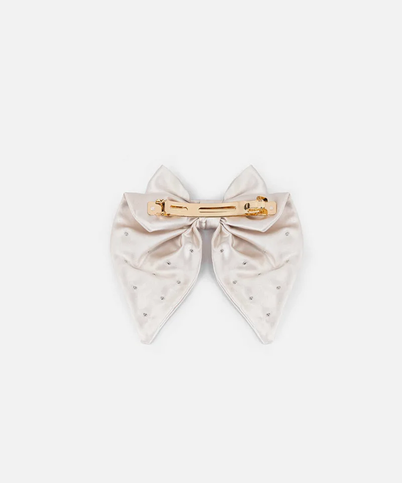 ايبيكيول Faux Pearl Bow Hair Clip