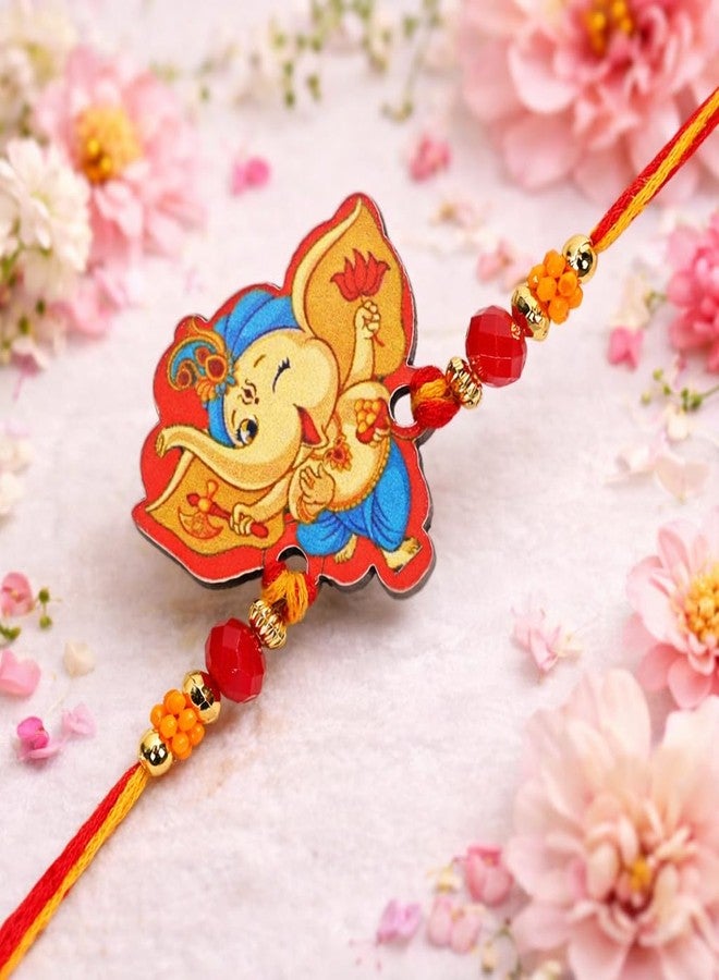 Riddhika Ventures Stylish Kids Rakhi with Roli Chawal and Greeting Card (P11) - Image 2