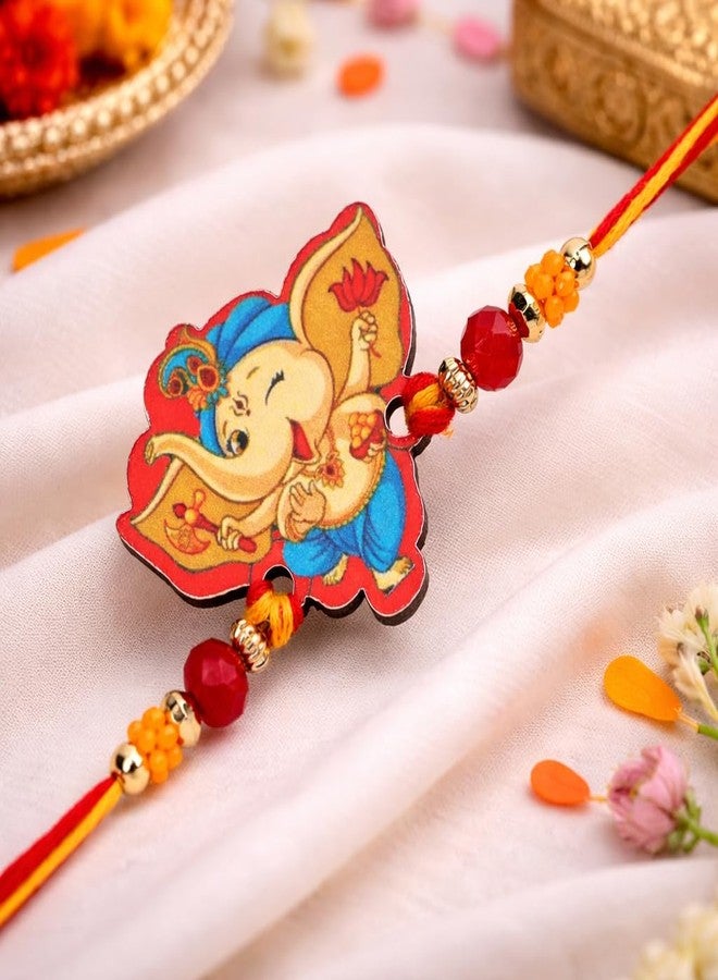 Riddhika Ventures Stylish Kids Rakhi with Roli Chawal and Greeting Card (P11) - Image 3