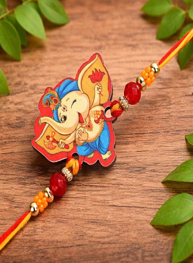 Riddhika Ventures Stylish Kids Rakhi with Roli Chawal and Greeting Card (P11) - Image 4