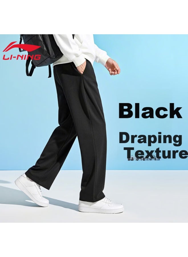 Li-ning Men's Sports Running Cotton Pants Classic Comfortable Straight-leg Casual Loose Trousers - Image 3