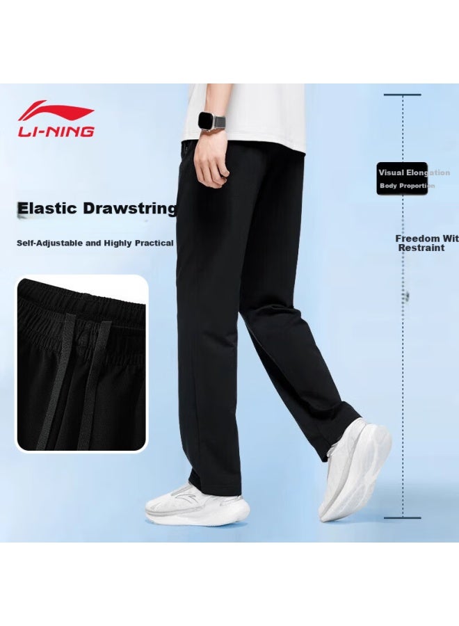 Li-ning Men's Sports Running Cotton Pants Classic Comfortable Straight-leg Casual Loose Trousers - Image 4