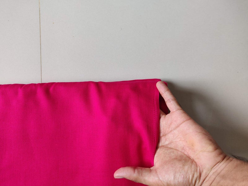 NK Textiles Women's Plain/Solid 100% Pure Cotton Unstitched Fabric | for Making Kurti, Palazzo, Salwar, Gown, Garment etc. | Premium Dress Material (10 Color Options), Rani Pink - Image 3