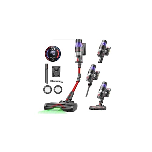Ultenic Cordless Vacuum Cleaner, 600W 55Kpa 60Mins Vacuum Cleaners for Home, with 180°Bendable Wand, Anti-Tangle Brush, Charging Dock, Stick Vacuum Cordless for Pet Hair/Carpet/Floor/Car - Image 1