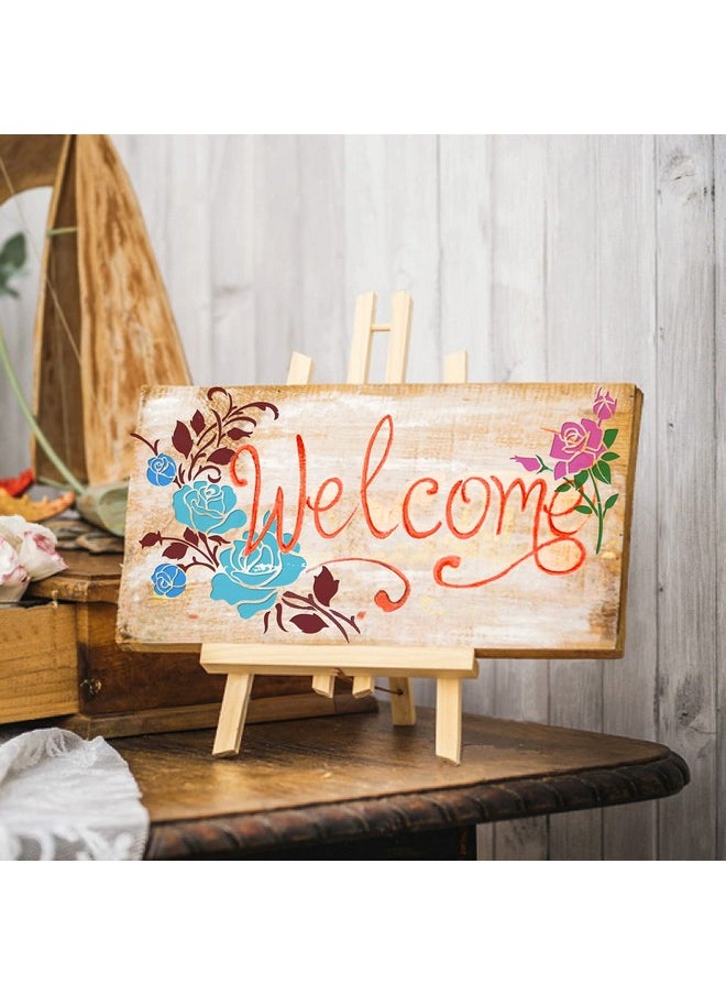 G GSS Designs Gss Designs Corner Flower Rose Stencil Reusable Stencils For Painting On Wood Canvas Wall Furniture Mylar Stencil For Crafts And Decorations 12X12 Inch  - Image 4