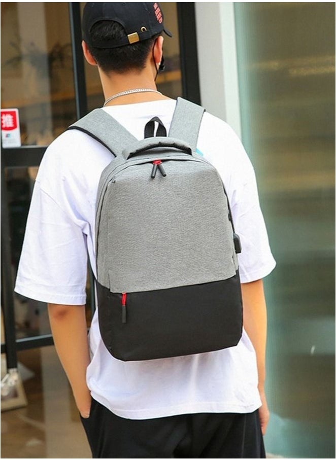 Generic 3-Piece Nylon Waterproof Backpack With Usb Charging Port Large Capacity Travel Commuter Backpack 15.6-Inch Laptop Bag With Shoulder Messenger Bag And Pencil Case  - Image 3