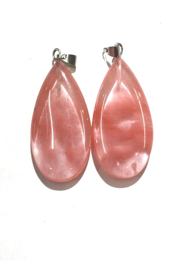 Zotoone 20pcs Natural Stone Pendants,Oval Semi Precious Stone Rose Quzrtz Tige’s eye 16X24mm Charms for DIY Bracelet Necklace Jewelry Making Gift (20pcs Random Colors) - Image 2