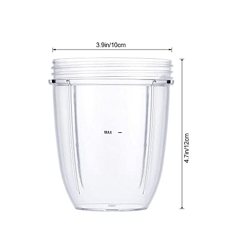 VGEFC Blender Cups for Nutribullet Blender, Blender Replacement Parts 18OZ Cups with 2 Flip Top To Go Lids and 2 Rubber Gaskets Compatible with Nutri Bullet 600W/900W Blenders (2 PCS) - Image 4