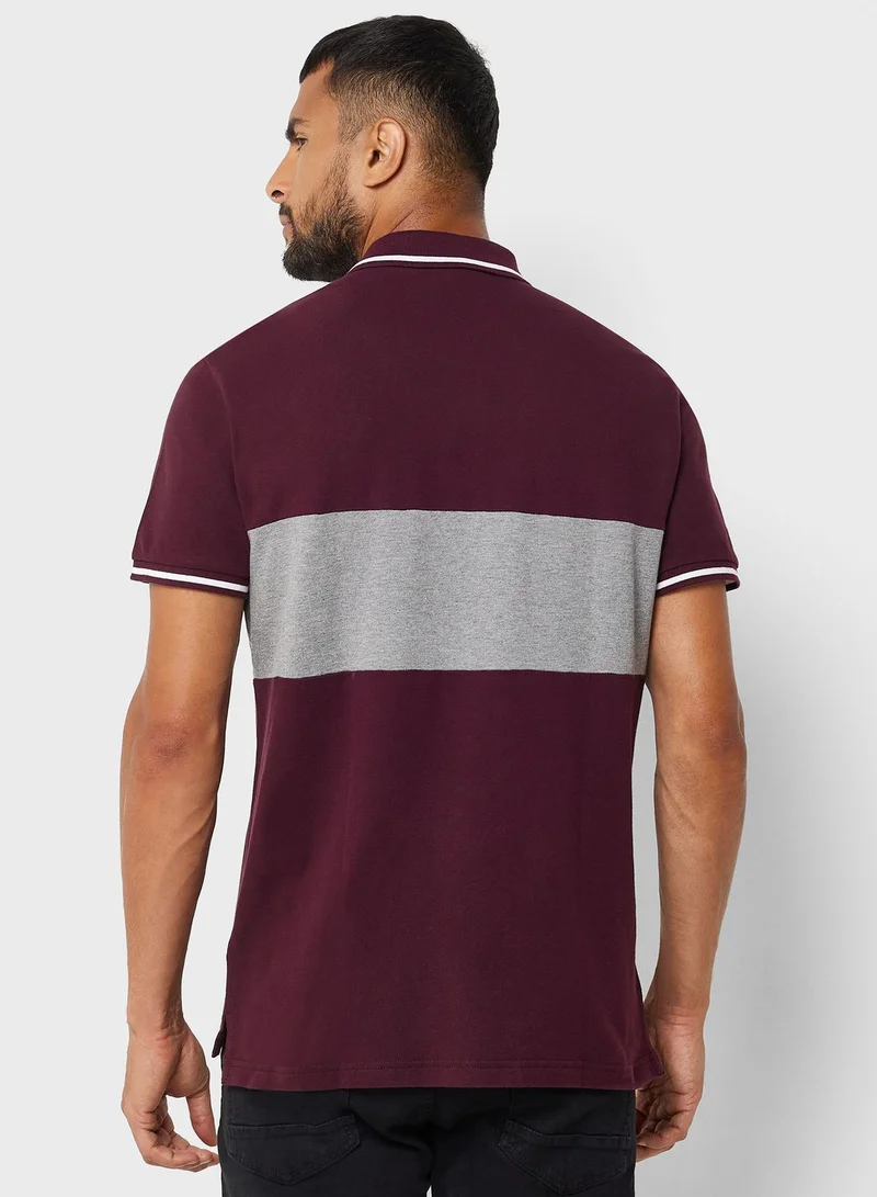 امريكان ايجل Color Block Pique Polo