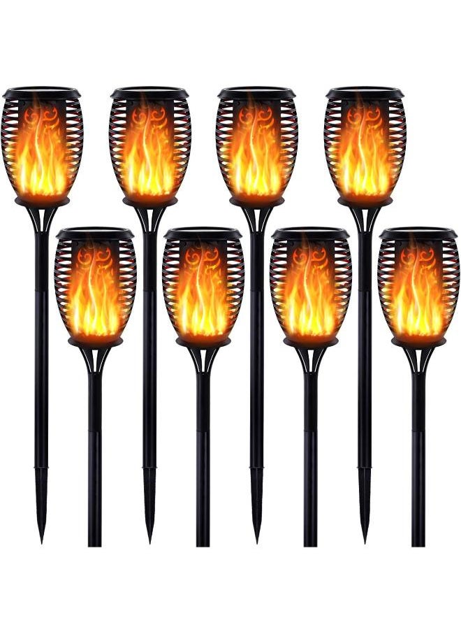 Generic Vitan Solar Flame Lights with Replaceable Batteries, Solar Powered Hanging Lights for Outdoor, Dancing Flame Light for Garden Patio Pathway Landscape Decoration (8) 