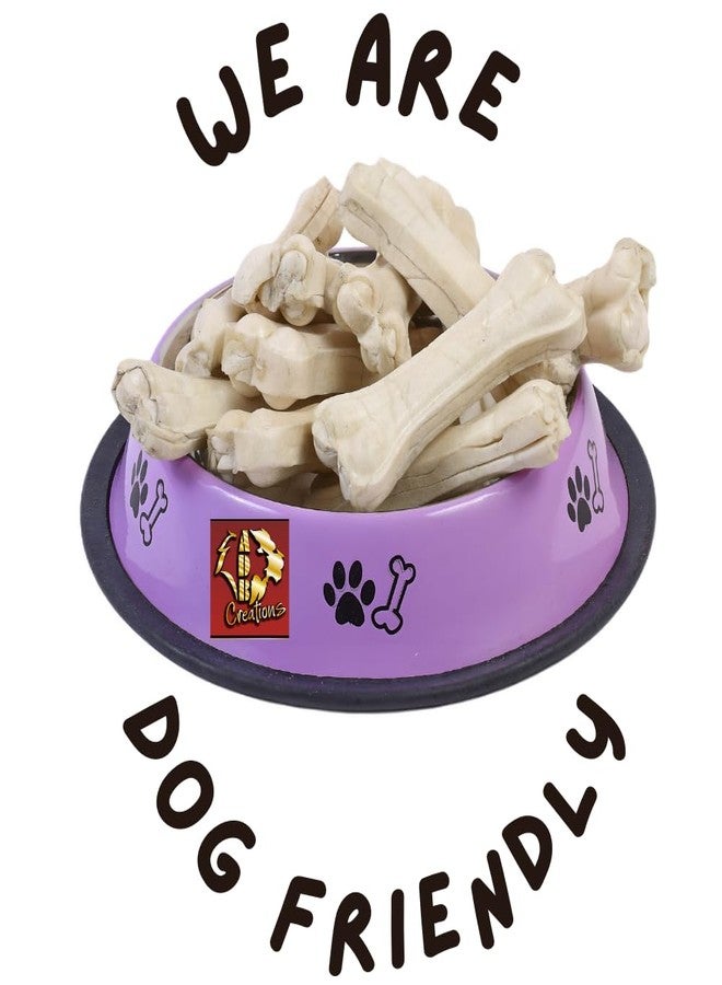 ADB CREATIONS Rawhide Chicken Flavor Dog Chew Calcium Bone for Young, Small Dogs of All Breeds (4-Inch-1-KG) White - Image 2