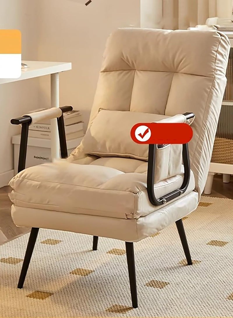 Generic Folding Sofa Bed Convertible Single Sofa Chair Bed with 5-Position Adjustable Backrest Padded Seat Lounge Couch for Living Room  - Image 1