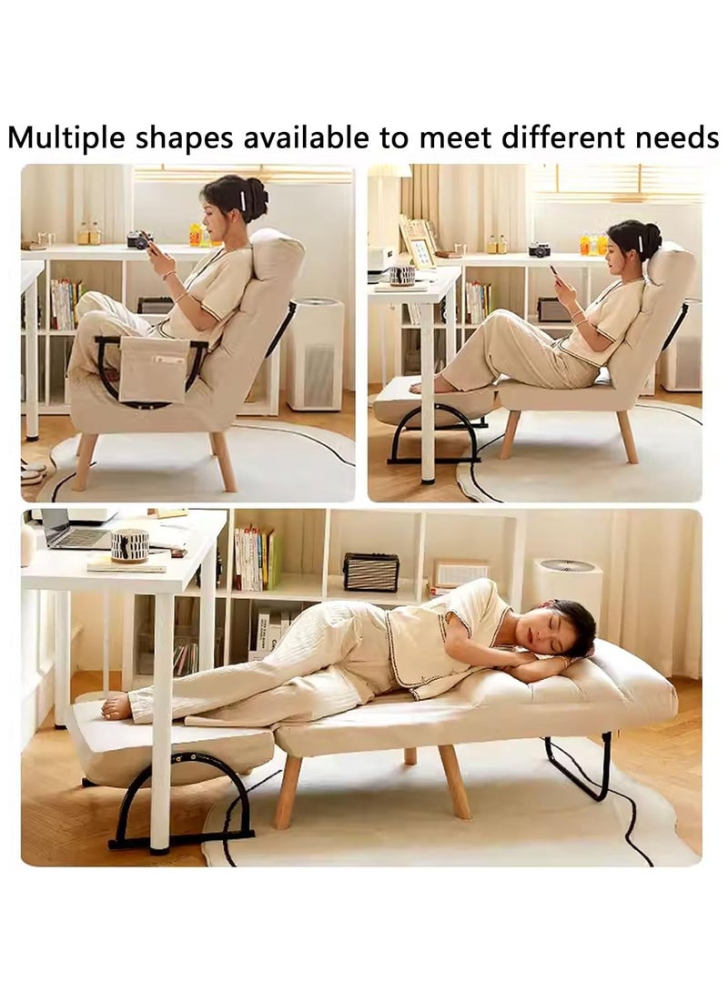 Generic Folding Sofa Bed Convertible Single Sofa Chair Bed with 5-Position Adjustable Backrest Padded Seat Lounge Couch for Living Room  - Image 3