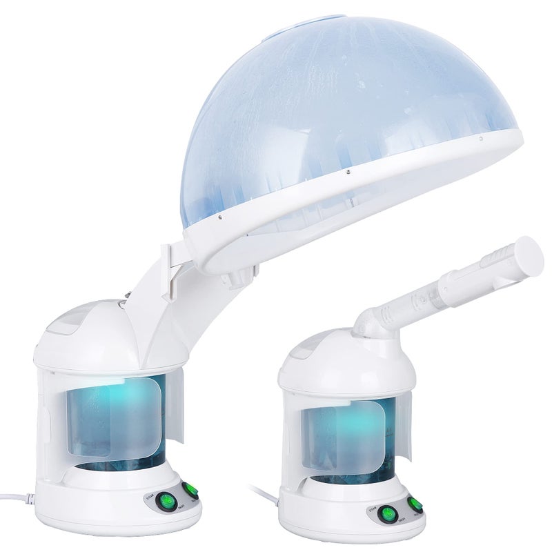ZENY Portable Facial Steamer 2 in 1 Nano Ionic Face Steamer Humidifier and Hair Steamer with Hood, Face Steaming Warm Mist for Face Deep Cleaning Acne Blackhead, Home Sauna Spa - Image 1