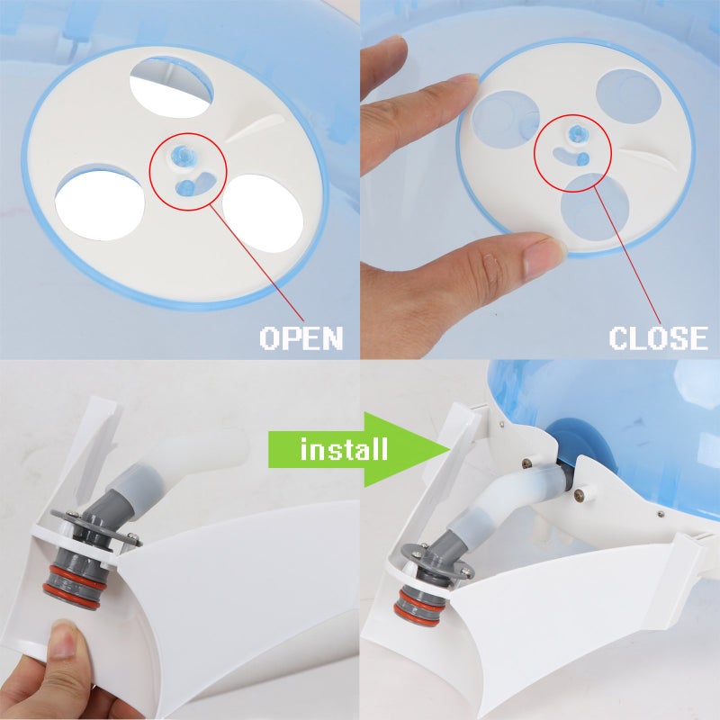 ZENY Portable Facial Steamer 2 in 1 Nano Ionic Face Steamer Humidifier and Hair Steamer with Hood, Face Steaming Warm Mist for Face Deep Cleaning Acne Blackhead, Home Sauna Spa - Image 4