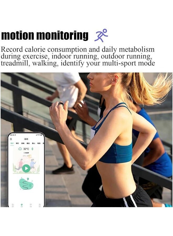 حلقة ذكية، حلقة للنوم واللياقة البدنية مع تطبيق، تدعم iOS وAndroid، مراقبة النشاط على مدار الساعة طوال أيام الأسبوع ودعم قياس معدل ضربات القلب، لتتبع النوم، عداد الخطى - Image 5