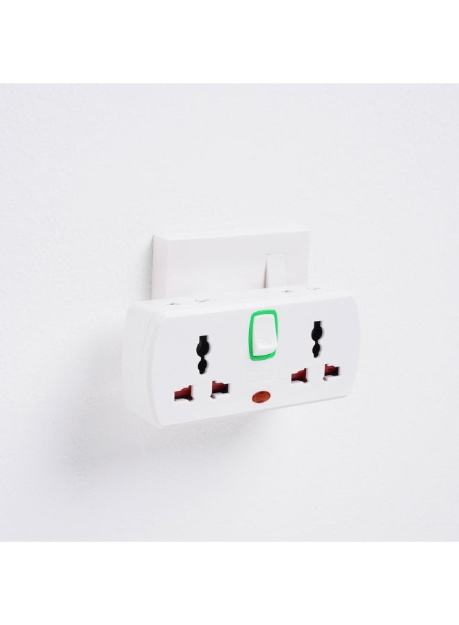 Pan Home أوشتراكو مقبس عالمي ثنائي الاتجاه + مقبس X2Pin مقاس 13X16X6 سم - أبيض - Image 5