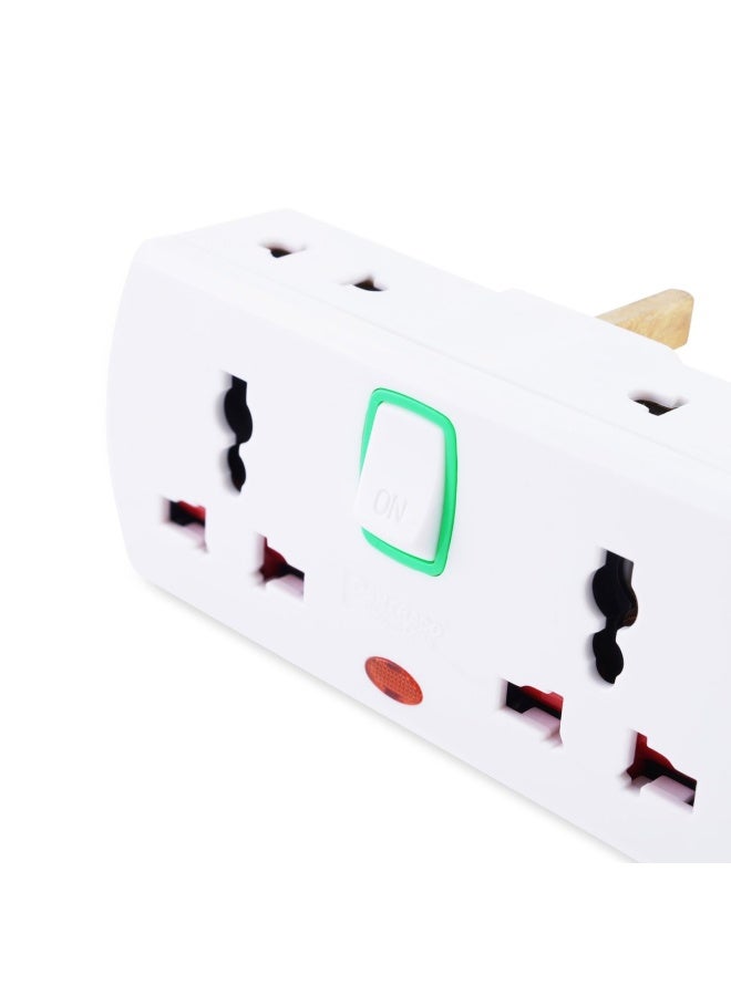 Pan Home أوشتراكو مقبس عالمي ثنائي الاتجاه + مقبس X2Pin مقاس 13X16X6 سم - أبيض - Image 4